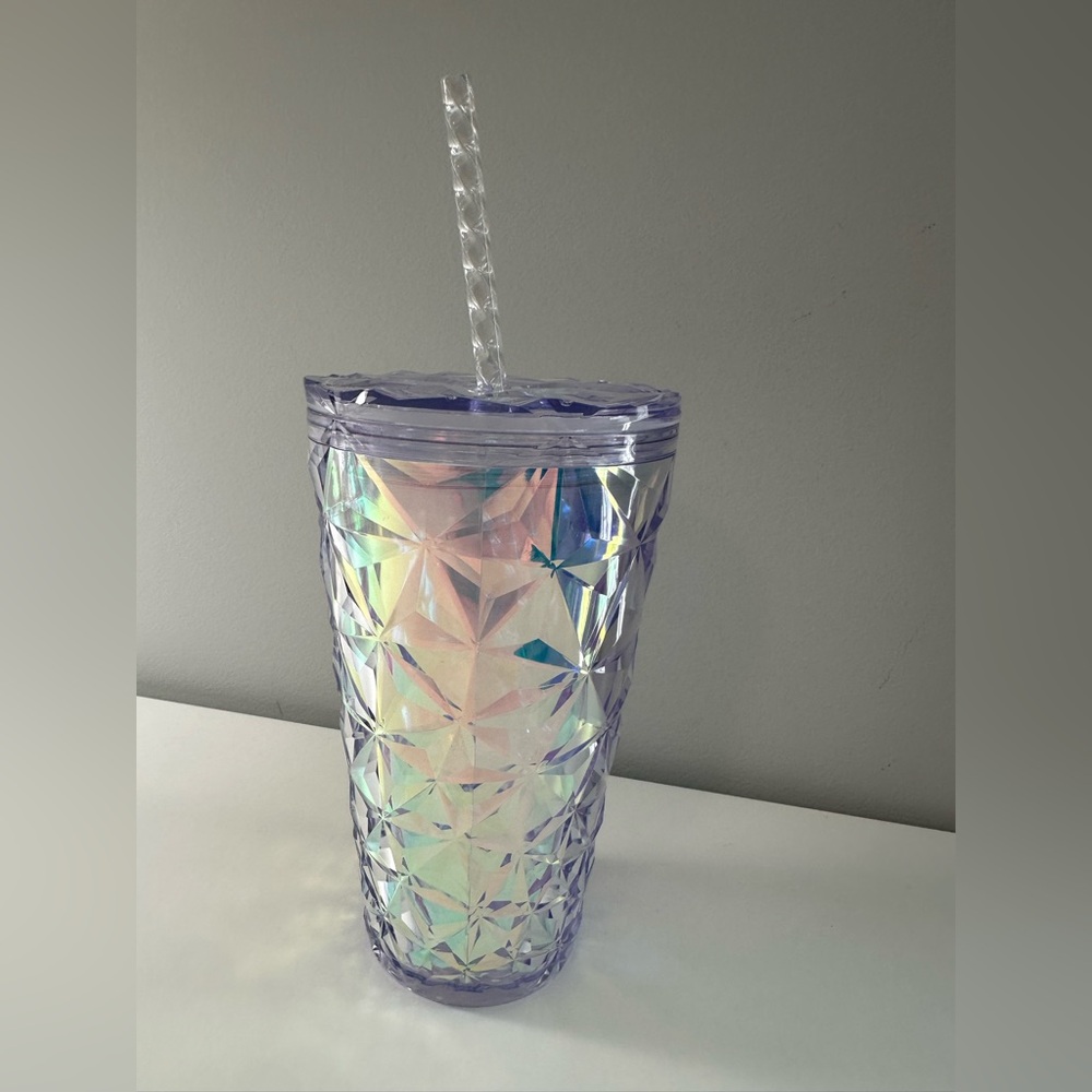 Starbucks 16oz. Grande Winter 2023 Iridescent Diamond Prism Crystal Tumbler - Picture 3 of 7